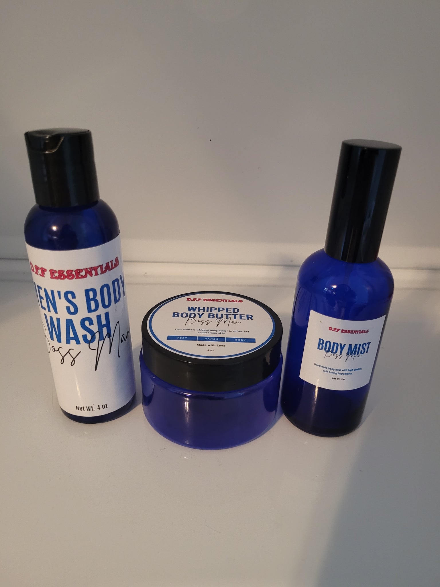 D.F.F ESSENTIALS BOSS MAN (FOR MEN)BATH AND BODY BUNDLE