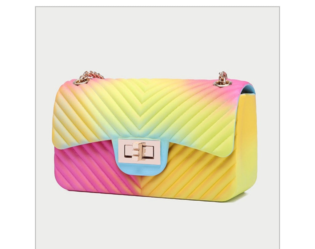 Rainbow Chain Crossbody Bag