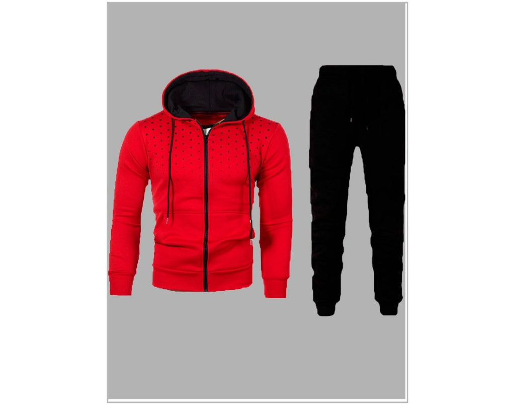 Red & Black Sweat Suit