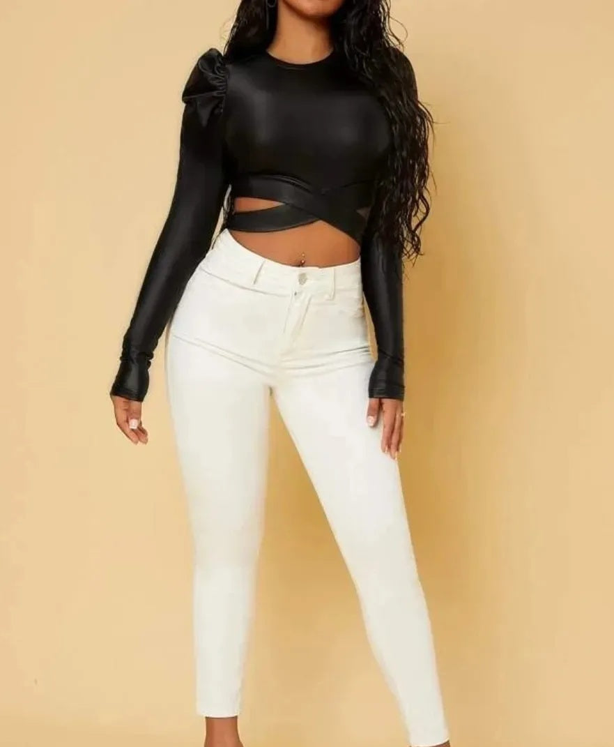 "Leather Me" Crop Top