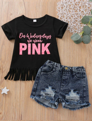 "On Wednesdays We Wear Pink" Girls 2 Piece Set