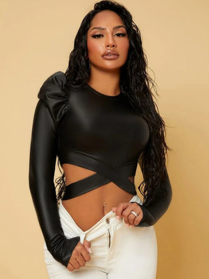 "Leather Me" Crop Top