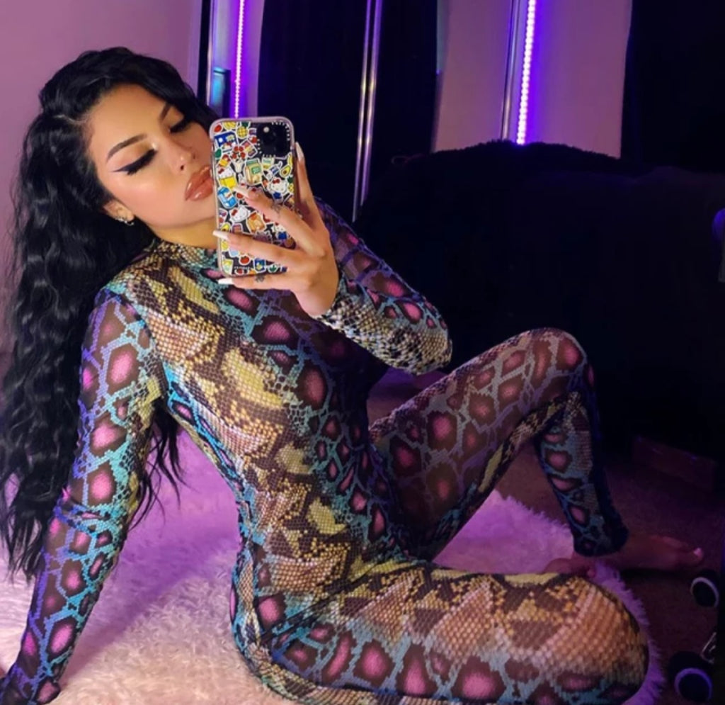 Rainbow Snakeskin Bodysuit