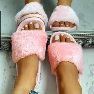 Pink Fur Slides